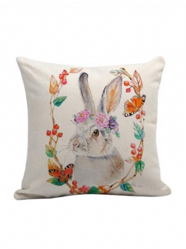 Påske Kanin Bunny Putetrekk Hjem Sommer Sofa Bil Lin