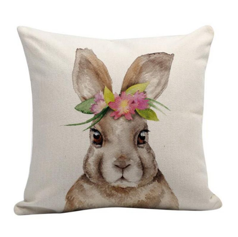 Påske Kanin Bunny Putetrekk Hjem Sommer Sofa Bil Lin