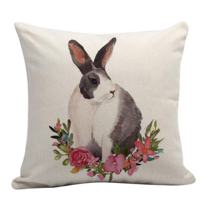 Påske Kanin Bunny Putetrekk Hjem Sommer Sofa Bil Lin