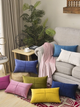 Solid Color Velvet Cushion Midje Putetrekk Nordic Home Lang