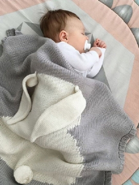 Spedbarn Baby Bunny Napping Teppe Kanin Sengetøy Håndkletrekk Kaster Wrap Myk