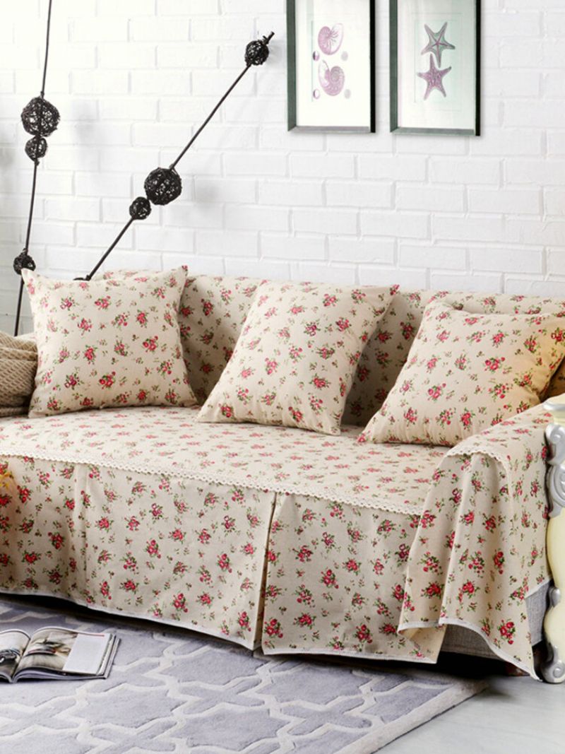 Thicken Cotton Blend 1-4-seters Sofatrekk Sofa-sliptrekk Sete-sofa-trekkbeskytter