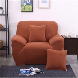 To-seters Solide Farger Tekstil Spandex Strench Elastisk Sofa Sofatrekk Møbelbeskytter