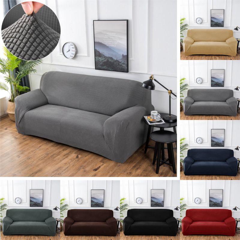 Vinter Fortykket Spandex Elastisk Stretch Sofatrekk Slipcover Sofa 1/2/3/4 Seter