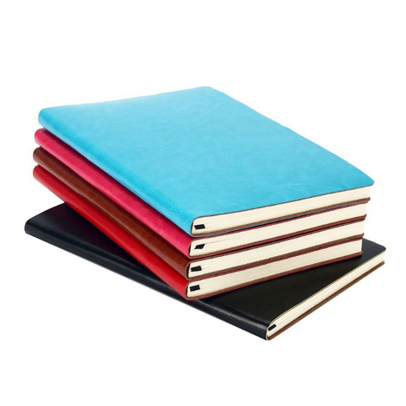 Klassisk Pu-skinn A5 Notebook Journal Dagbok Ubelagt Trefritt Papir Planlegger Memo Organizer 200 Sider