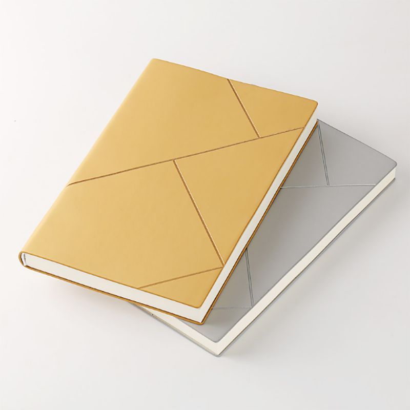 Mote Geometrisk Mykt Pu-skinn A5 Notebook Journal Dagbok Ubelagt Trefritt Papir Planlegger Memo Organizer