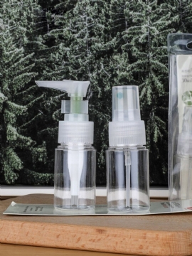20 Ml Gjennomsiktig Plast Sprayflaskesett Klemslange Flaske Lotion Fuktighetsgivende Krem Underflaske