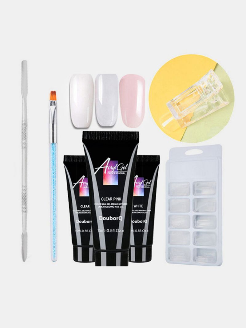 4 Stk Jelly Gel Sett For Nail Extension Soak Off Quick Builder Crystal Gel Art Gel Kit