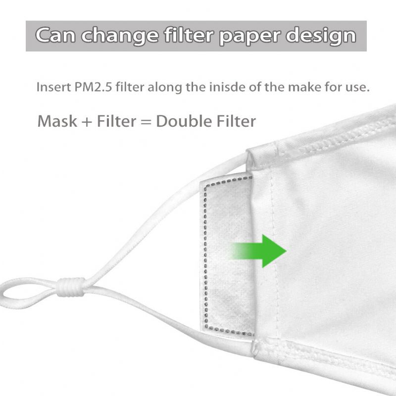 7-delt Pakningssett Daisy Pm2.5 Masks Dollar Pattern Dust Mask