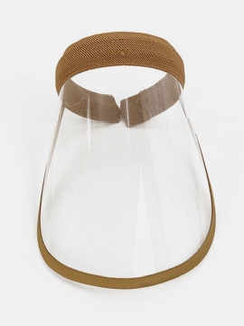 Bærbar Støvtett Hette Big Rim Cover Face Hat Transparent Tom Top Hat