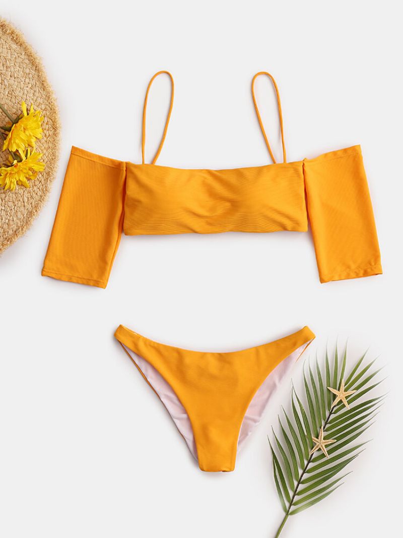 Dame Bikini Off Shoulder Kortermet Badedrakt