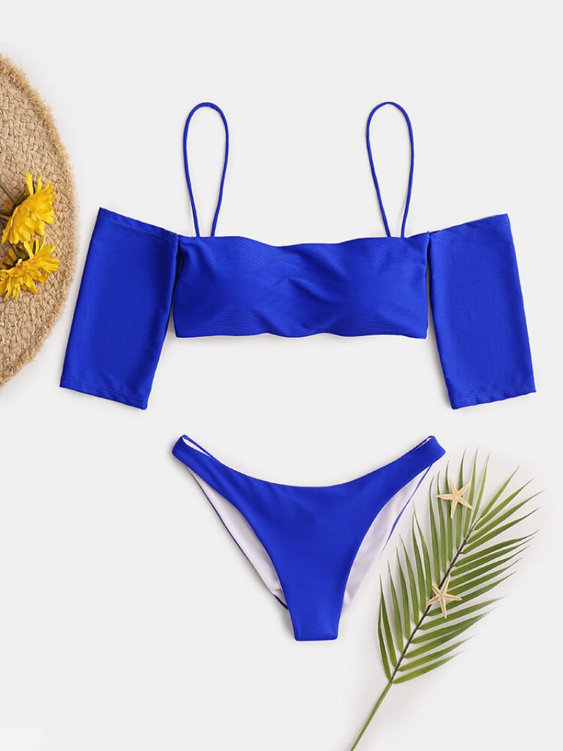 Dame Bikini Off Shoulder Kortermet Badedrakt