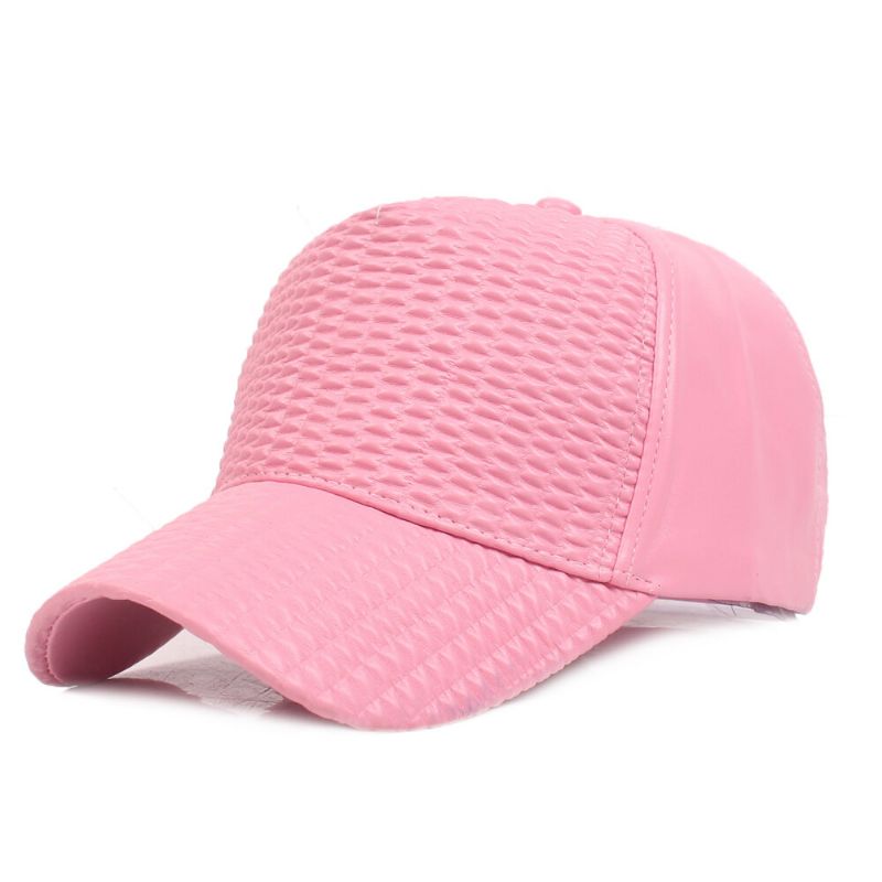 Dame Herre Justerbar Retro Style Varm Vindtett Pu Lær Baseball Cap Utendørs Solhatt