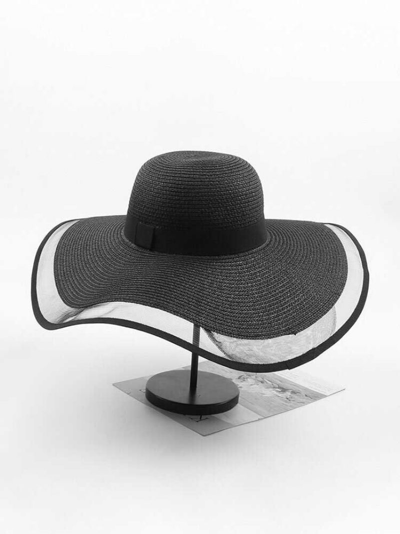 Dame Mesh Vogue Solkrem Bøtte Stråhatt Utendørs Casual Travel Beach Sea Hat