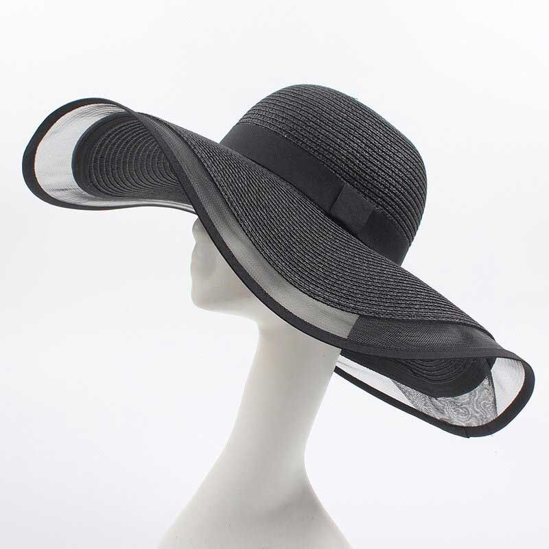 Dame Mesh Vogue Solkrem Bøtte Stråhatt Utendørs Casual Travel Beach Sea Hat