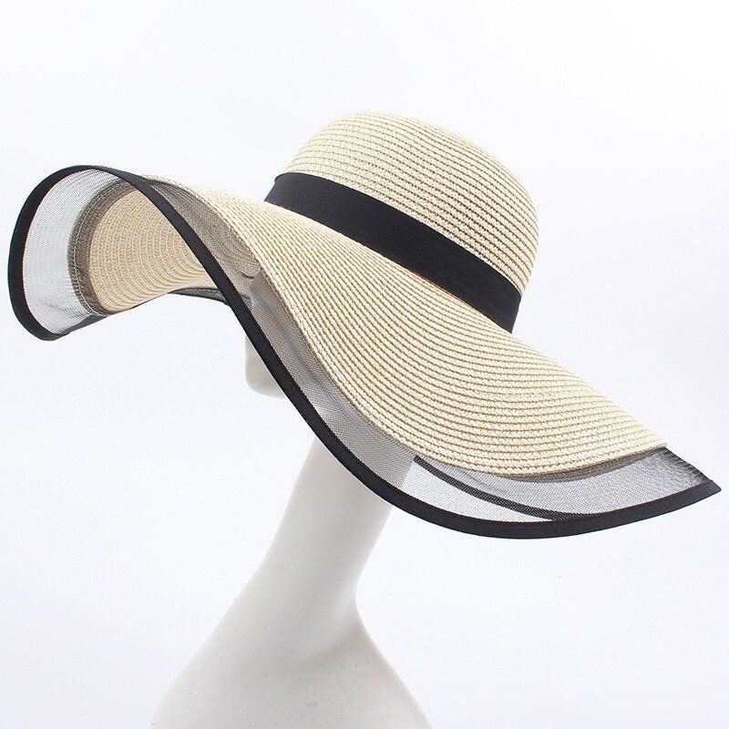 Dame Mesh Vogue Solkrem Bøtte Stråhatt Utendørs Casual Travel Beach Sea Hat