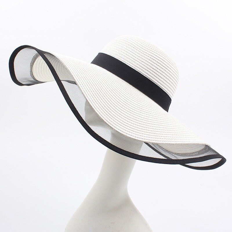 Dame Mesh Vogue Solkrem Bøtte Stråhatt Utendørs Casual Travel Beach Sea Hat