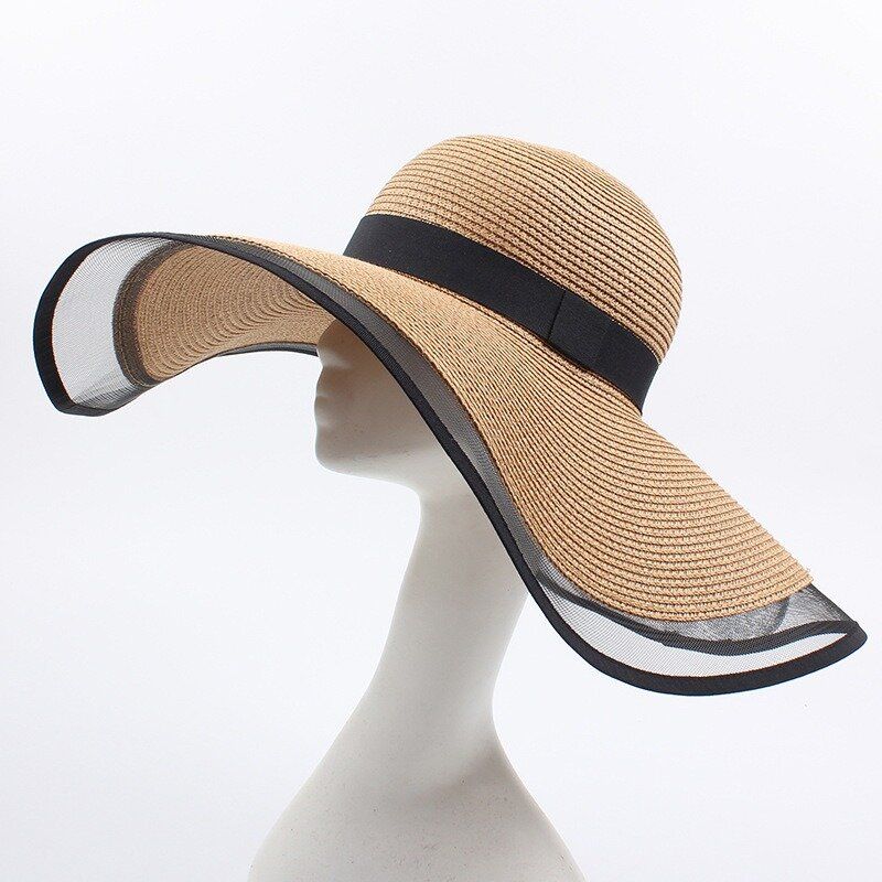 Dame Mesh Vogue Solkrem Bøtte Stråhatt Utendørs Casual Travel Beach Sea Hat