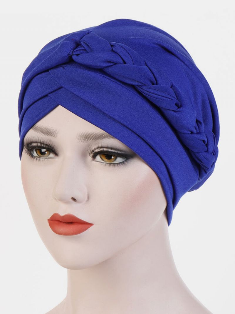 Jassy Milk Silk Ensfarget Bandana Hat Beanie Hat