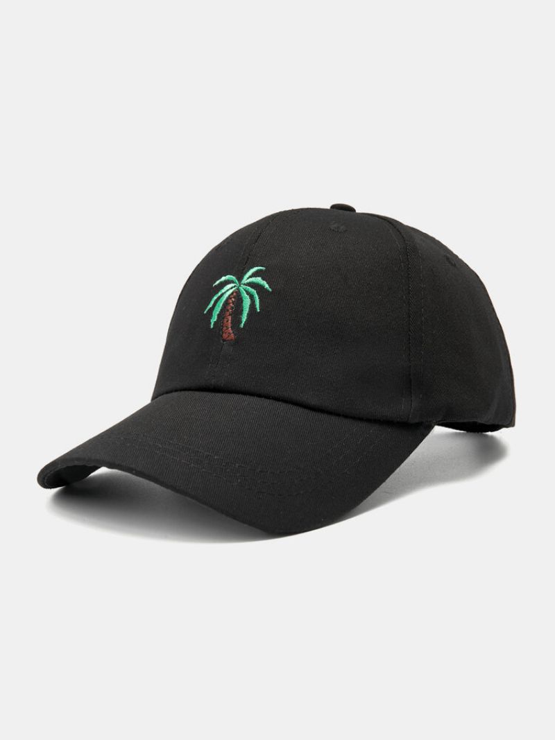 Jassy Unisex Bomull Utendørs Casual Palm Tree Vacation Brodert Baseball Cap