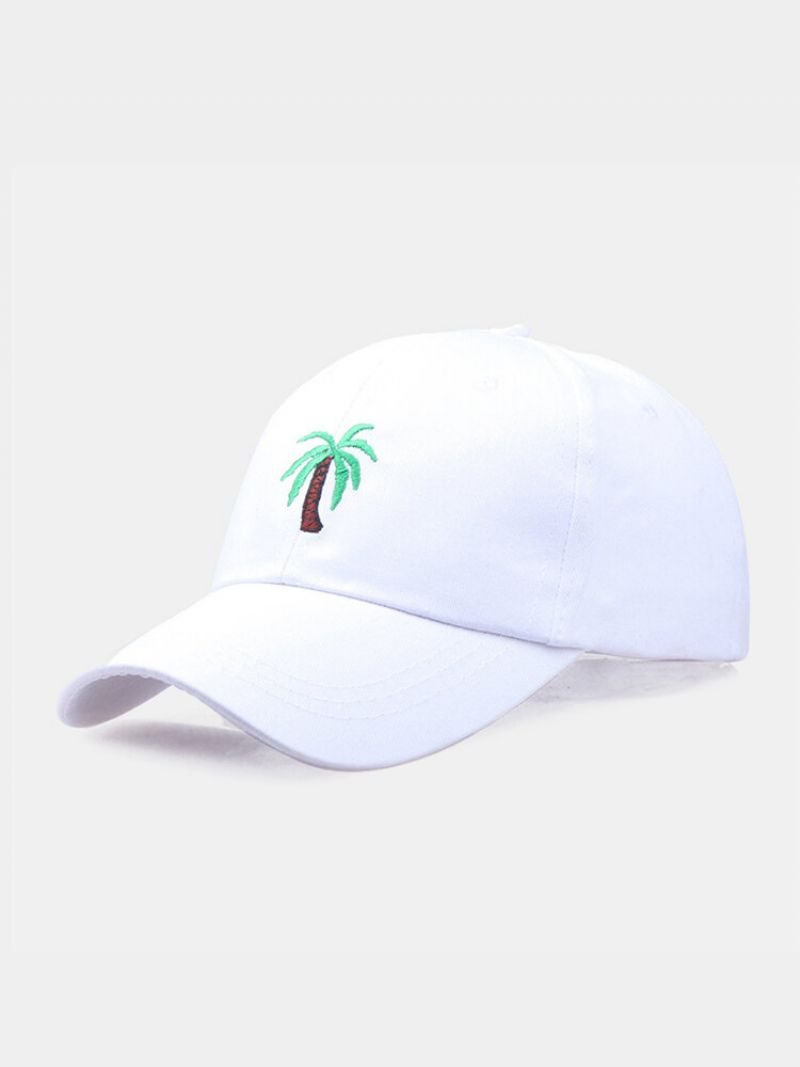 Jassy Unisex Bomull Utendørs Casual Palm Tree Vacation Brodert Baseball Cap