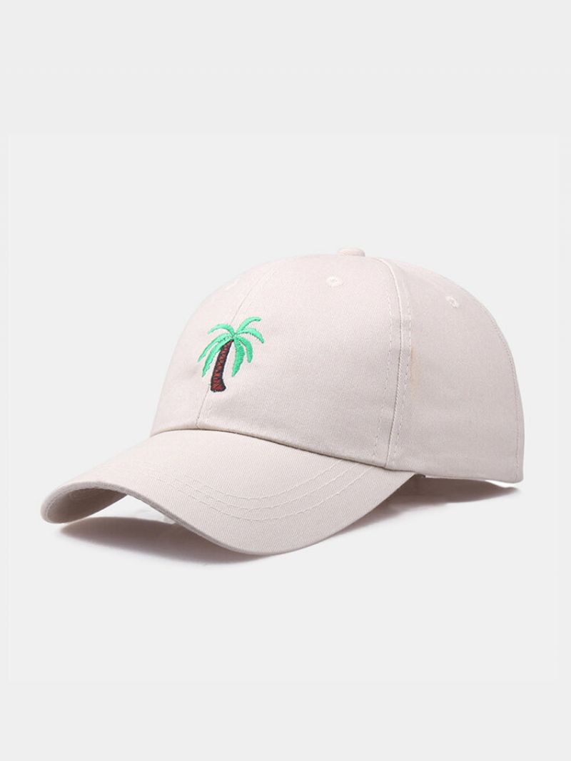 Jassy Unisex Bomull Utendørs Casual Palm Tree Vacation Brodert Baseball Cap