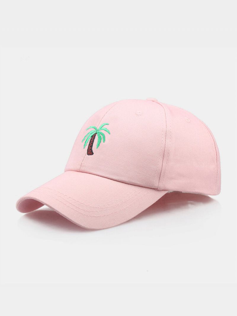 Jassy Unisex Bomull Utendørs Casual Palm Tree Vacation Brodert Baseball Cap