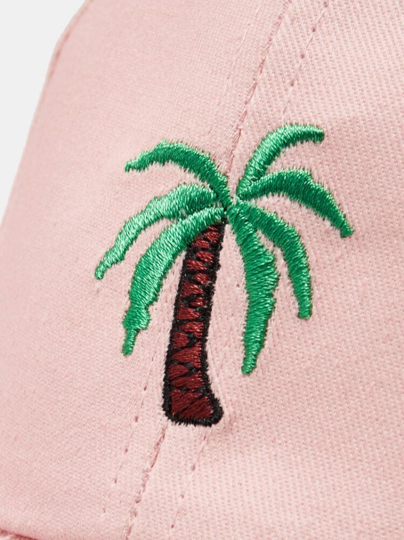 Jassy Unisex Bomull Utendørs Casual Palm Tree Vacation Brodert Baseball Cap