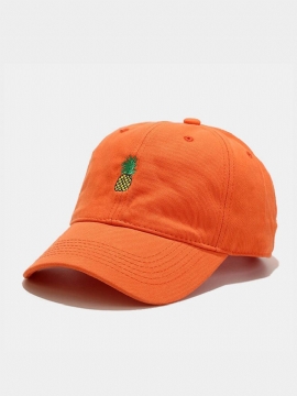 Jassy Unisex Bomull Utendørs Kausal Frukt Ananas Brodert Baseballcaps