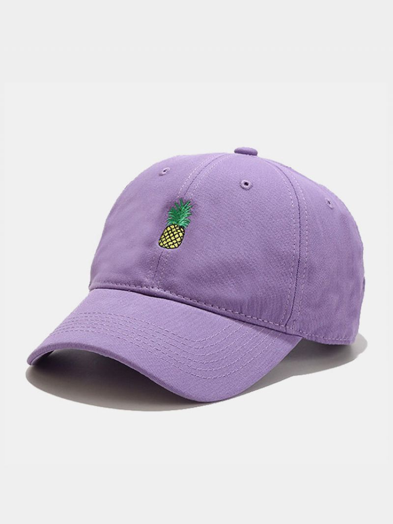 Jassy Unisex Bomull Utendørs Kausal Frukt Ananas Brodert Baseballcaps