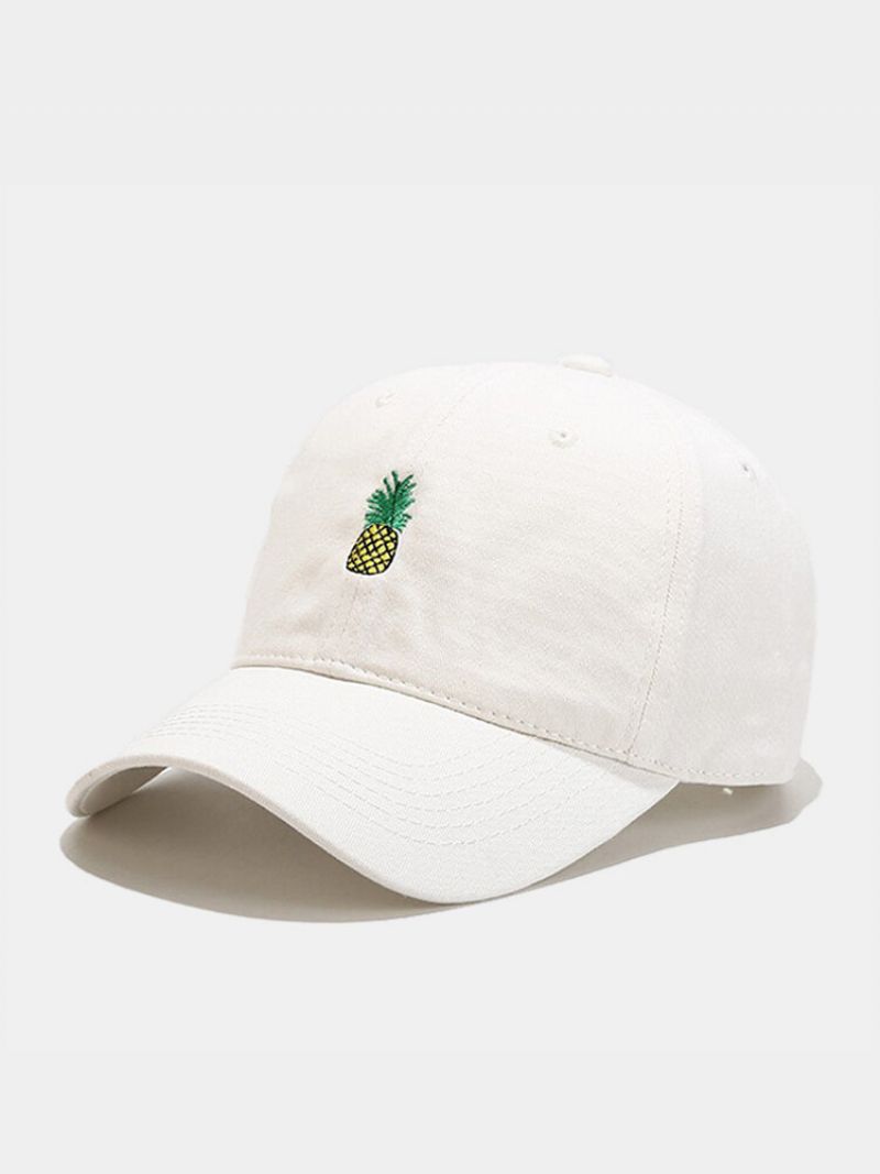 Jassy Unisex Bomull Utendørs Kausal Frukt Ananas Brodert Baseballcaps