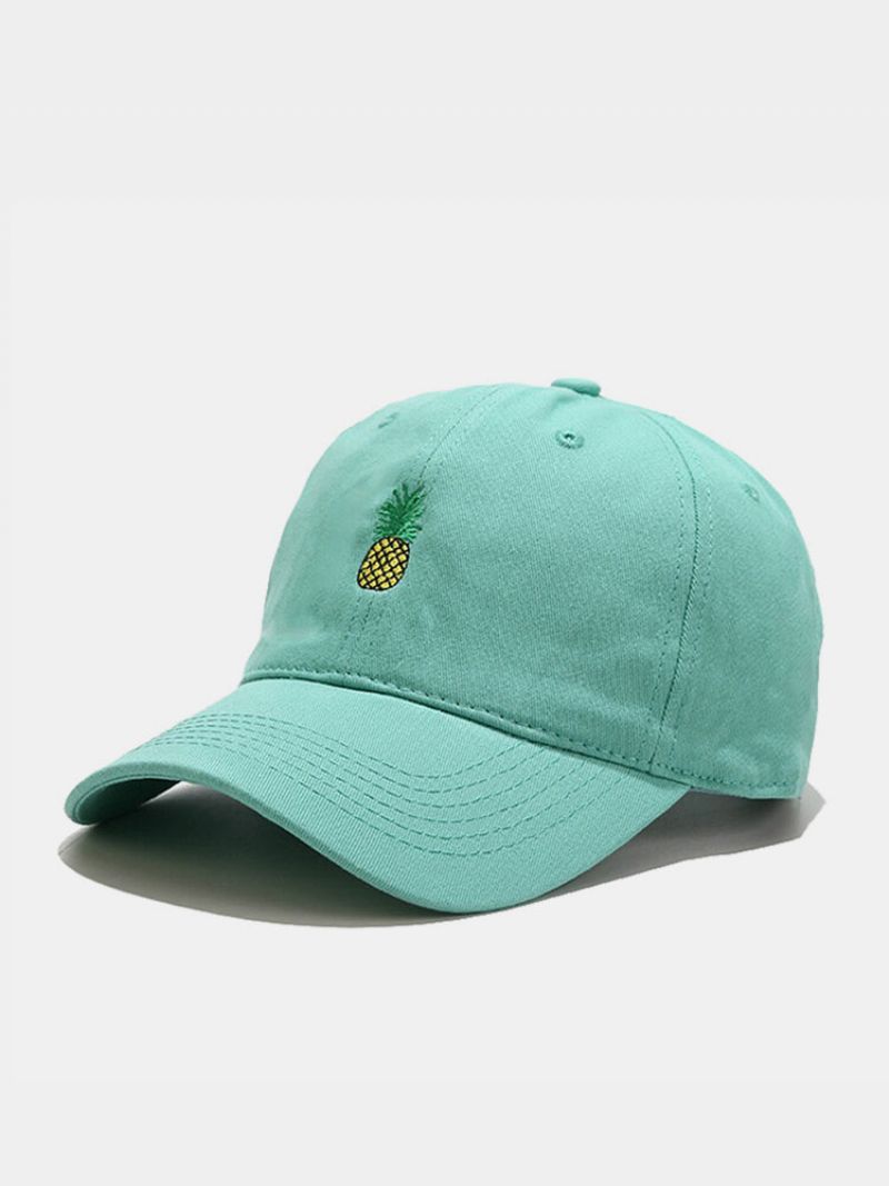 Jassy Unisex Bomull Utendørs Kausal Frukt Ananas Brodert Baseballcaps