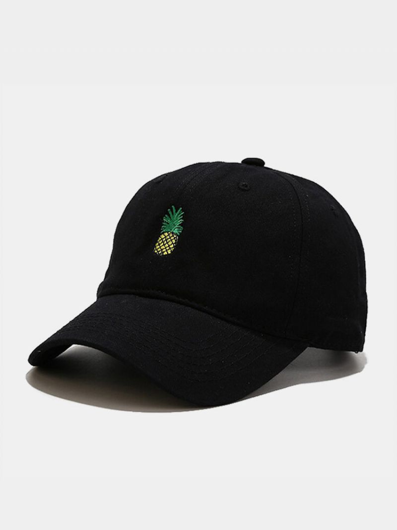 Jassy Unisex Bomull Utendørs Kausal Frukt Ananas Brodert Baseballcaps