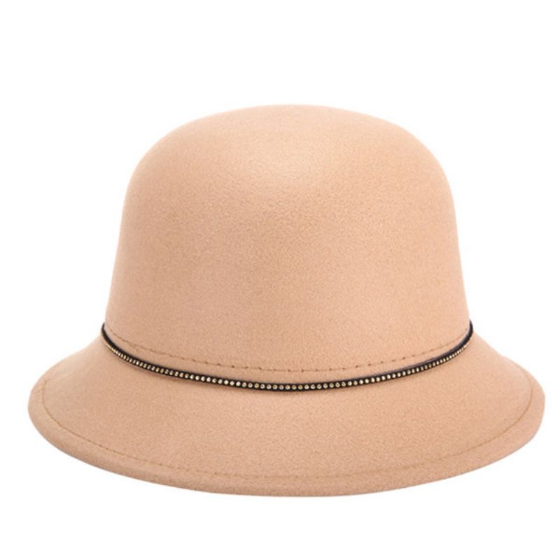 Kvinner Elegant Filt Fedoras Topphatt Uformell Floral Bowknot Dekorasjon Bøttehatt