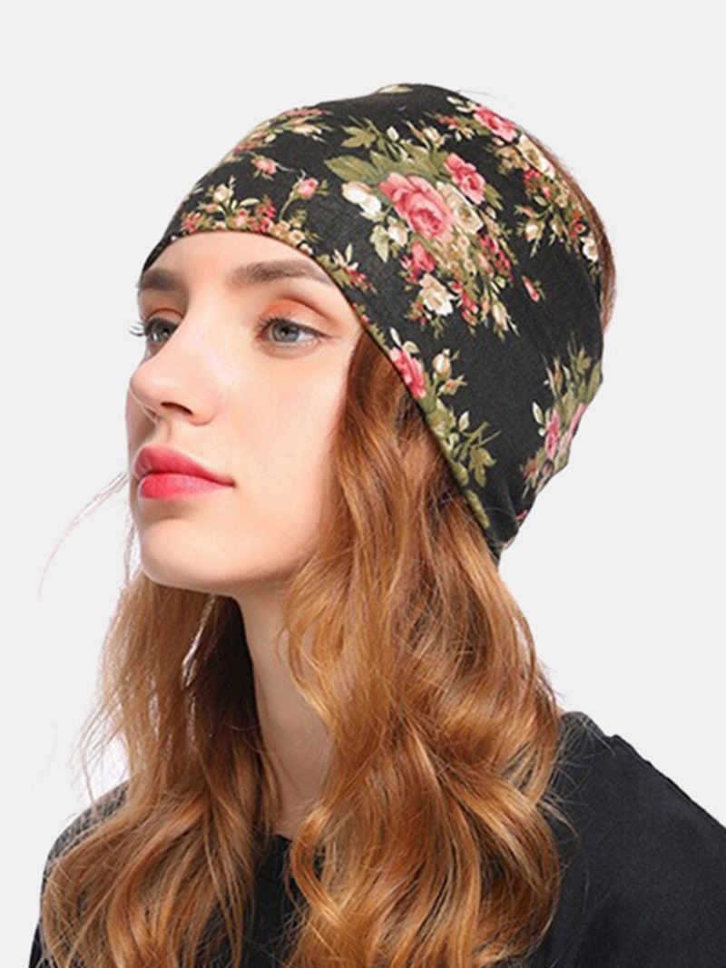 Kvinner Floral Kreft Chemo Hat Beanie Skjerf Turban Head Wrap Cap