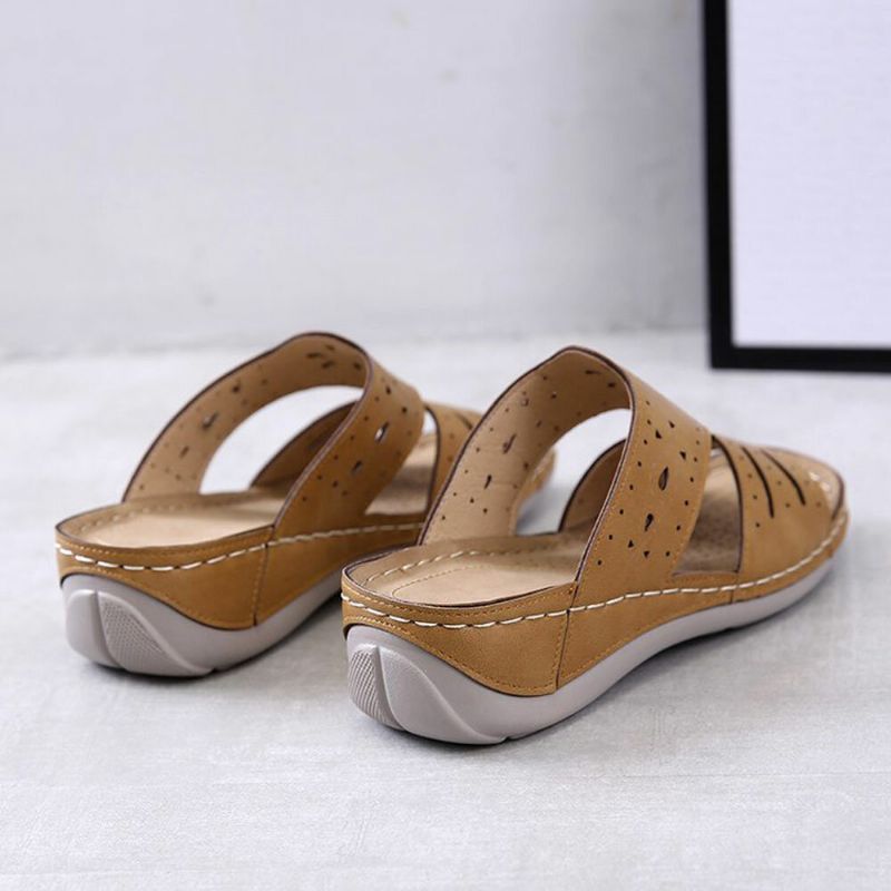 Kvinner Hollow Comfy Non Slip Casual On Wedges Tøfler