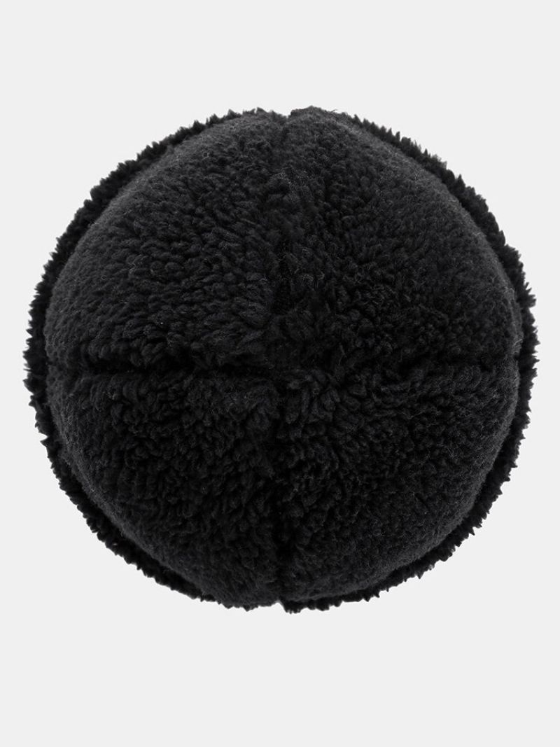 Kvinner Lam Cashmere Ensfarge All-match Brimless Beanie Landlord Cap Skull Cap