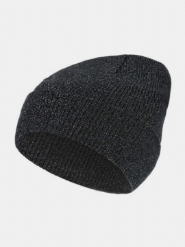 Kvinner Menn Vinter Star Strikke Ski Lue Utendørs Varm Retro Cuffed Akryl Beanie Lue