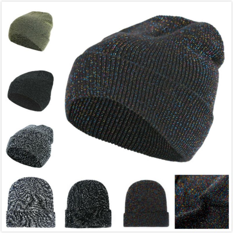 Kvinner Menn Vinter Star Strikke Ski Lue Utendørs Varm Retro Cuffed Akryl Beanie Lue