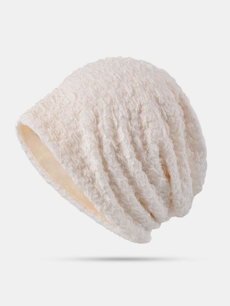 Kvinner Polyester Tynn Pustende Solskjerm Vår Høst Utendørs Turban Hat Beanie Hat