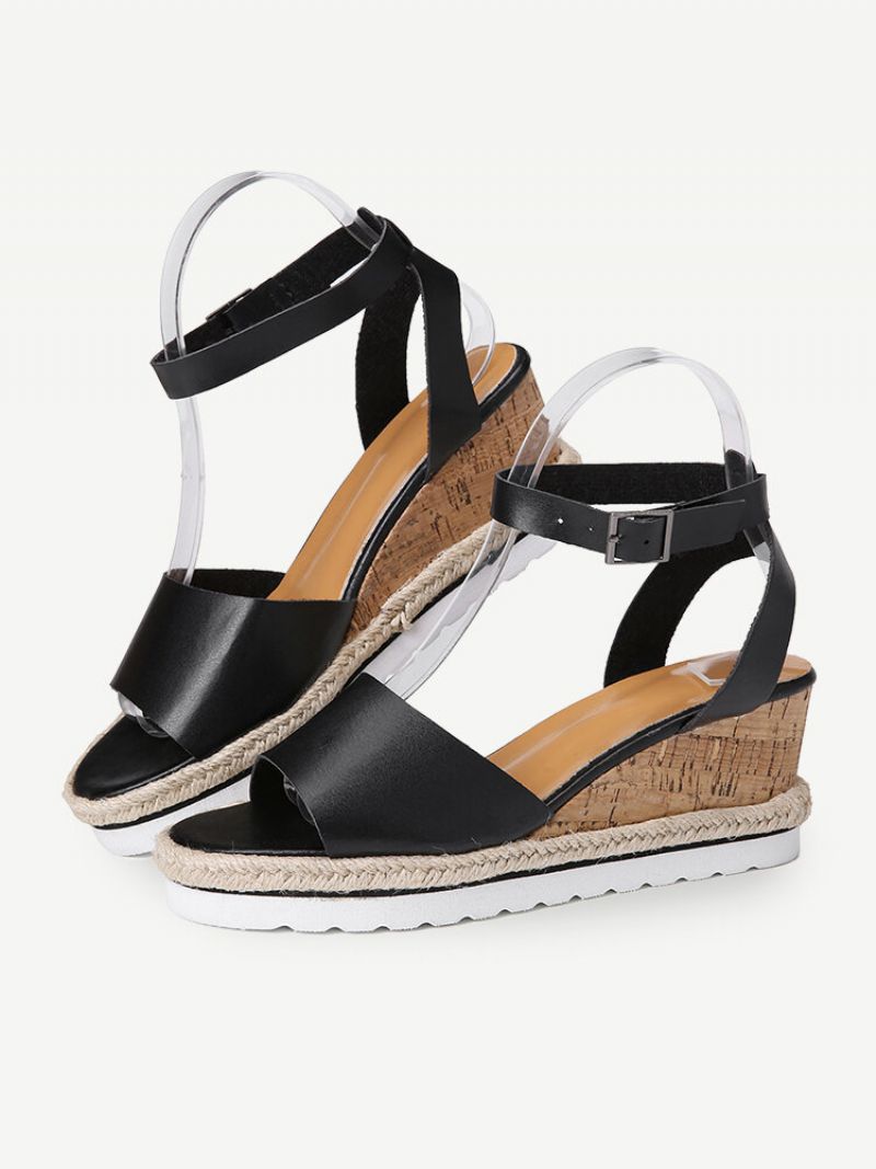 Kvinner Sklisikre Spenne Strsap Casual Platform Wedges Sandaler