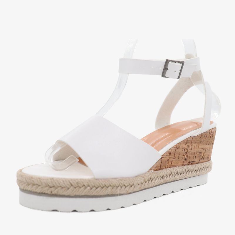 Kvinner Sklisikre Spenne Strsap Casual Platform Wedges Sandaler