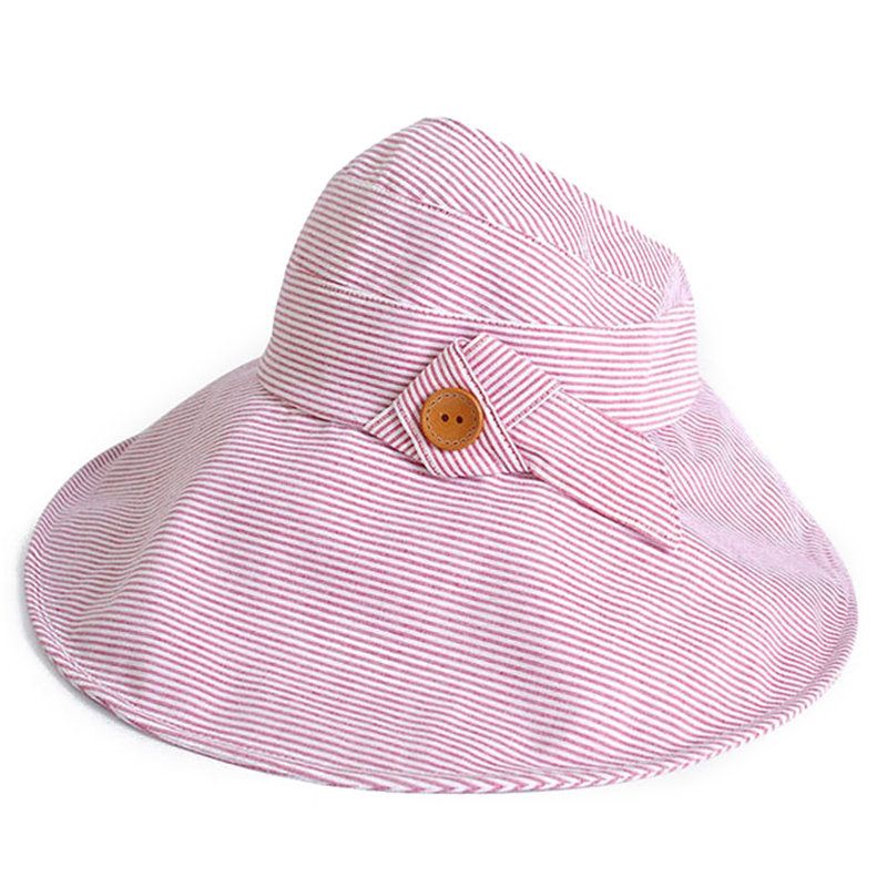 Kvinner Sommer Sammenleggbar Lin Tom Top Hat Utendørs Casual Travel Beach Sea Cap