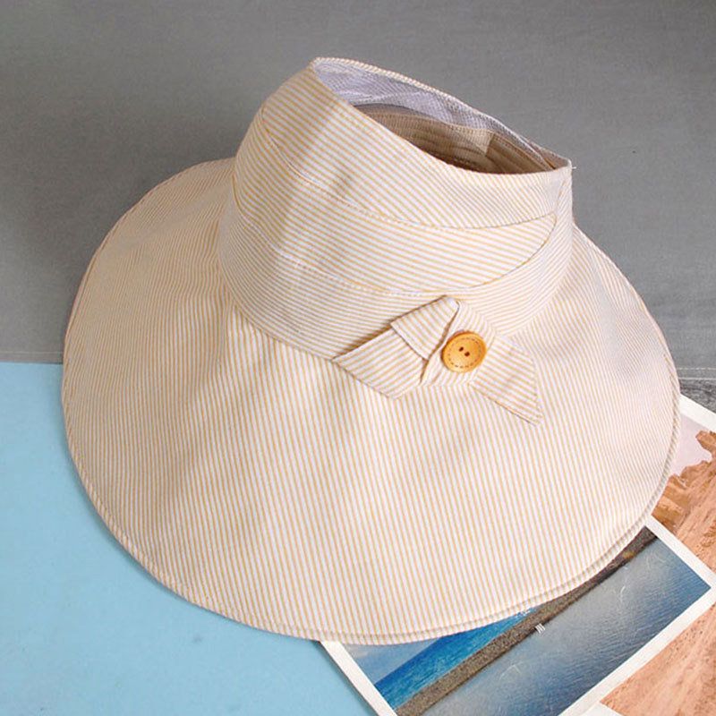 Kvinner Sommer Sammenleggbar Lin Tom Top Hat Utendørs Casual Travel Beach Sea Cap