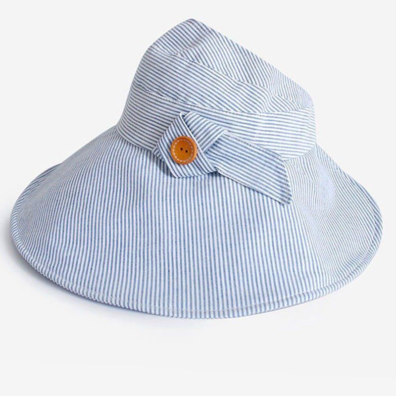 Kvinner Sommer Sammenleggbar Lin Tom Top Hat Utendørs Casual Travel Beach Sea Cap