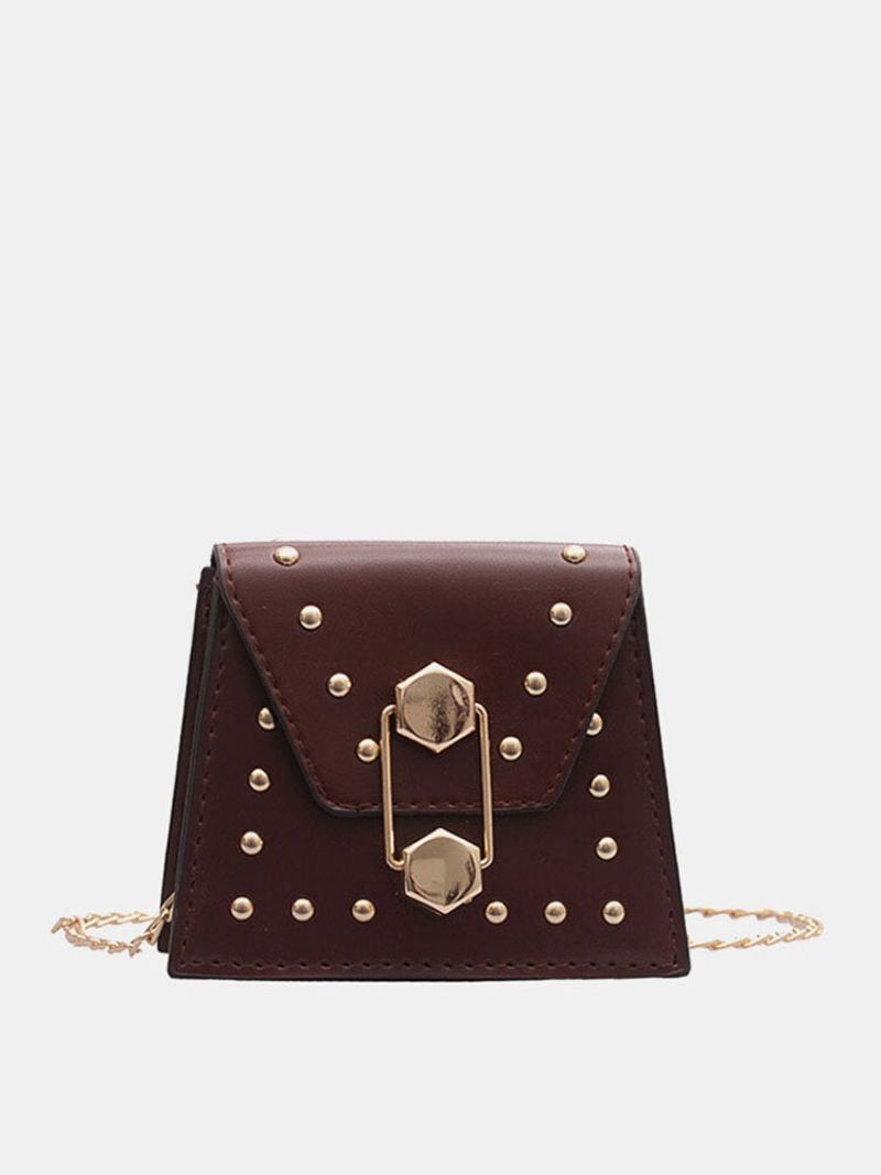 Kvinner Vintage Paljetter Naglekjede Mini Crossbody Bag