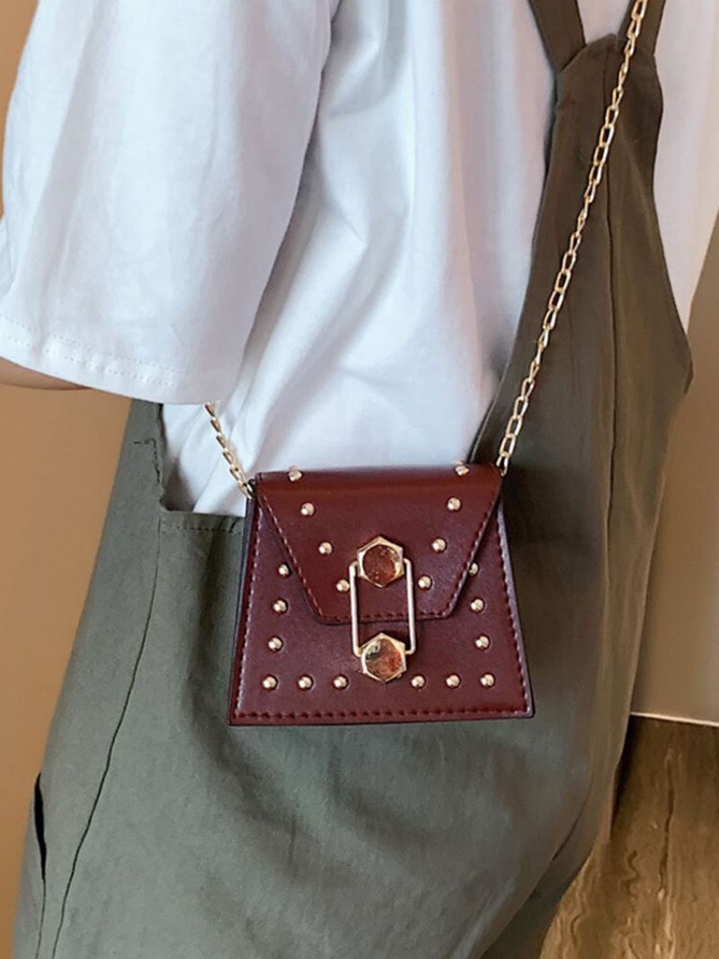 Kvinner Vintage Paljetter Naglekjede Mini Crossbody Bag