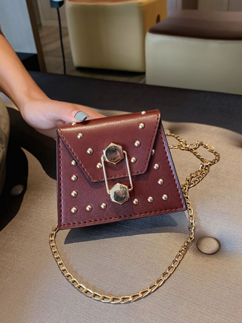 Kvinner Vintage Paljetter Naglekjede Mini Crossbody Bag