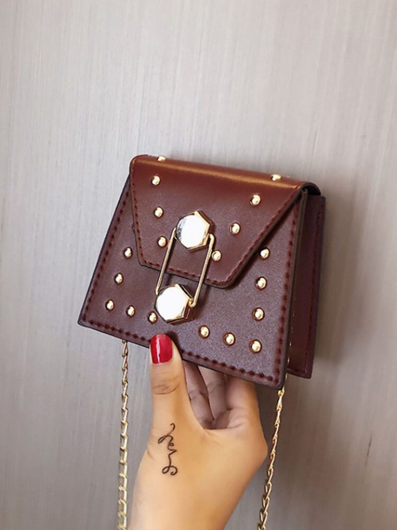 Kvinner Vintage Paljetter Naglekjede Mini Crossbody Bag