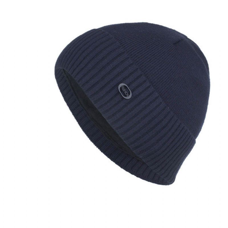 Menns Kvinner Plus Vanlig Hode Cap Strikket Genser Cap Beanie Hats